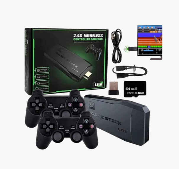 CONSOLA JUEGOS M8 HDMI - 20000 JUEGOS PS1 SEGA ARCADE FAMILY ATARI 2 JOYSTICKS INALAMBRICOS 2XAAA - NO INCLUIDAS - USB AL TV