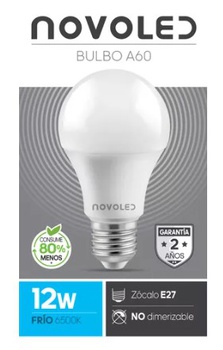 [9374] NOVOLED NOV-BLB12AUF LAMPARA E27 AUTONOMA 12W 3HS 6500K LUZ LED EMERGENCIA