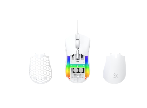 SOLARMAX MOUSE GAMER RGB USB BLANCO GM06W