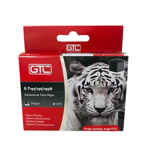 [2323] Gtc Cartucho Alternativo Epson T196/197 Negro 13Ml 