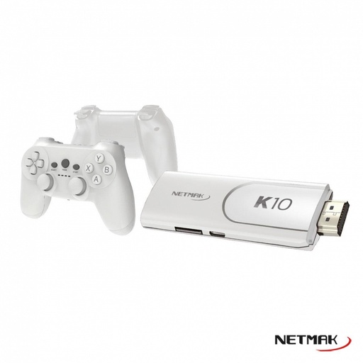[10294] Netmak Nm-K10-W Mini Consola 4K Hdmi Tv 40.000 Juegos