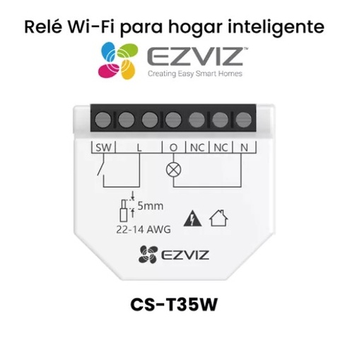 [10325] Ezviz Cs-T35-R100-W Sensor Rele Interruptor Wifi Inteligente Control De Voz