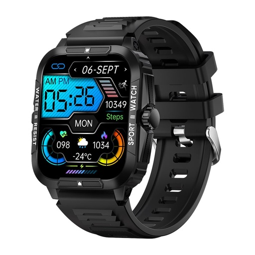 [10424] Colmi Smartwatch P76 Black Bluetooth 5.3 Pantalla 1.96" Contesta Llamadas