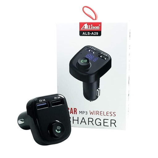 [10507] Only Transmisor Modulador Fm- Bluetooth-Mp3 Wireless Charger + Usb 12V Mod-2025