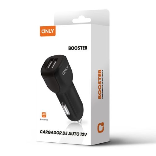 [10514] Only Booster Cargador 12V Mods-5003 2 Usb Negro
