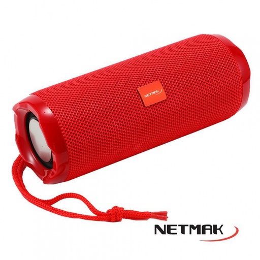 [10522] Netmak Nm-Flow-R Parlante Portatil Bluetooth 10W Color Rojo