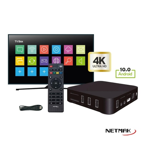 [10526] Netmak Nm-Tvbox3 Smart Tv Box 4K Android 1Gb 8Gb 