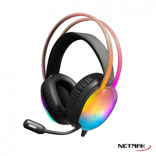 [10535] Netmak Nm-N25 Auricular Pc Gamer 3.5 + Usb Negro