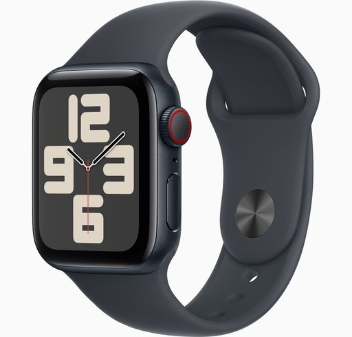 [10587] Apple MRG63LL/A Watch SE 2nd Gen GPS + Cell 40mm Midnight Aluminum Sport Band S/M