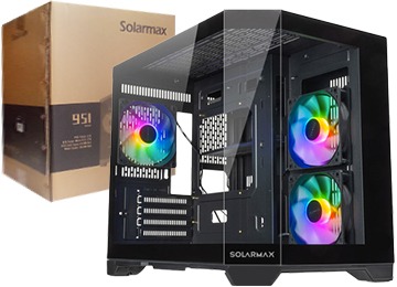 [10589] Solarmax B951 Gabinete Gamer Microatx Argb 3 Coolers 120Mm Vidrio Lateral