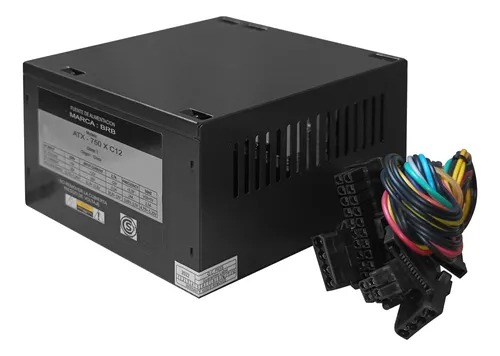 [10590] Fuente Brb 750W +12V 16A 24+4Pines 1Xmolex 2Xsata Cooler 8Cm