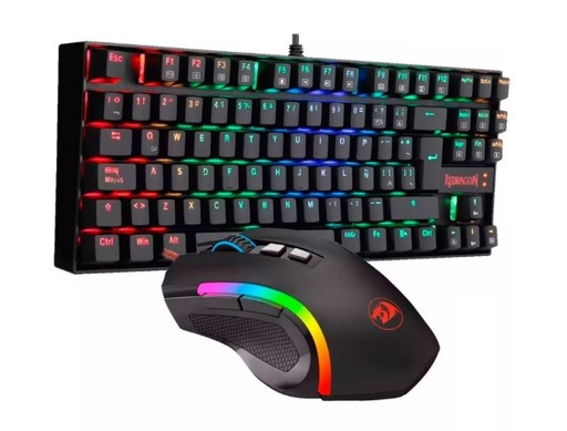 [10592] Redragon Kit Gamer Redragon Kumara Mecanico RGB K552RGB-BA Teclado K552RGB USA + Mouse Griffin M607