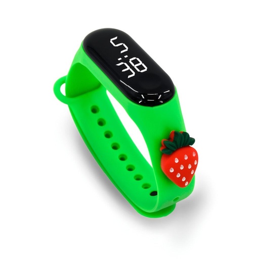 [10603] Only Reloj Watch Digital Táctil Recargable Solo Hora Frutilla