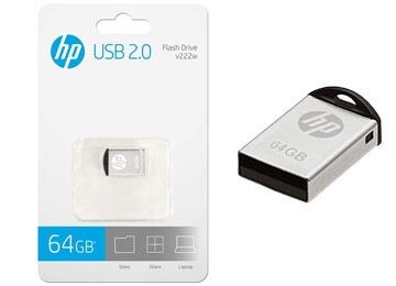 [10607] Hp Pendrive 64Gb V222W Mini Nano Metal Usb 2.0