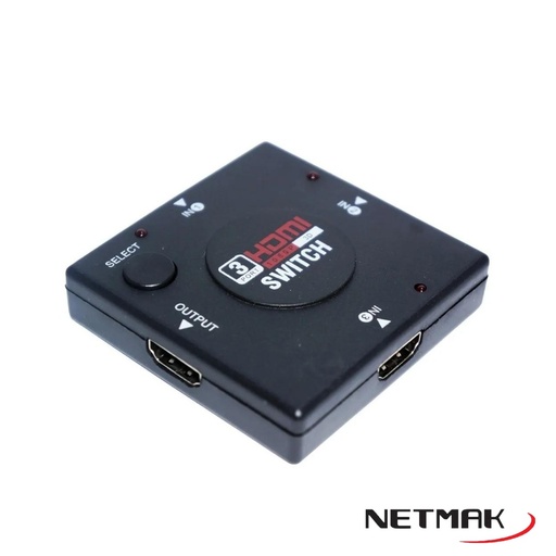 Netmak Nm-Hd3 Switch Divisor Hdmi x 3 Entradas + 1 Salida 1080P 