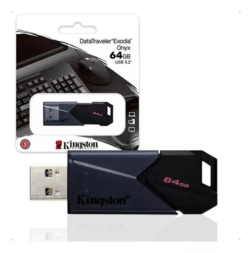 [10712] Kingston Pendrive Exodia Onyx Gen 1 Dtxon 64GB 3.2 