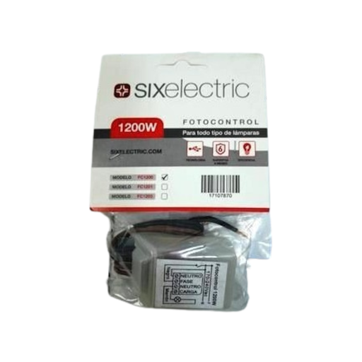 [10732] Sixelectric Fotocelula Fotocontrol Electrónico Para Todo Tipo De Lámpara 1200W Fc1200