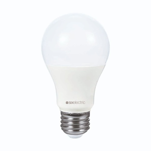 [10738] Sixelectric Lámpara Led Bulbo A60 9W E27 6000K Blanco Frío 