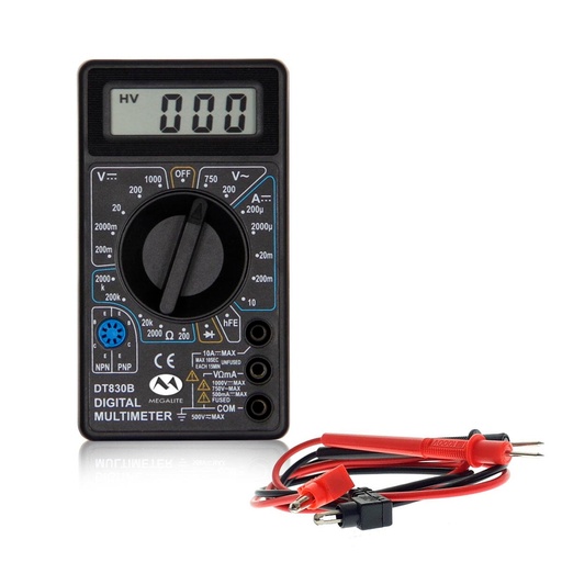 [10805] Megalite Tester Digital 830 D Con Buzzer No Incluye Bateria 9V