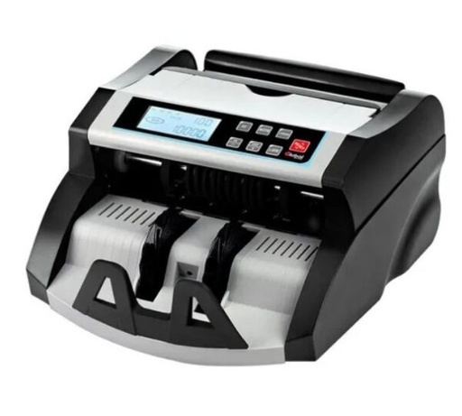 [10810] Global Billcounter-4 - Maquina Contadora De Billetes Digital 1000/Min Cap Bandeja 200 Billetes Carga Superior Deteccion Falsos Ir Uv Mg Mt 220V Con Visor Digital Y Accesorios 
