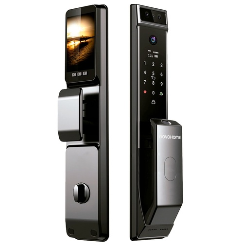 [10815] Novohome Nh-Sl55 Cerradura Electronica Inteligente Digital Smart Lock Reconomiento Facial 3d Huella Dactilar Tarjeta Aplicacion 