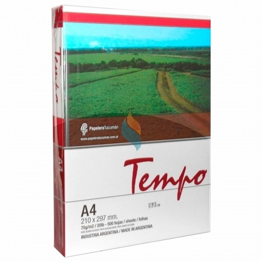 [10867] Tempo Resma Papel Obra 500 Hojas A4 (210 X 297Mm) 75Grs 
