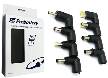 [10878] Probattery Cargador Universal Para Notebook 65W Automático 8 Pines