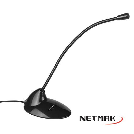 [1291] NETMAK NM-MC3 MICROFONO FLEXIBLE DE ESCRITORIO 3.5mm