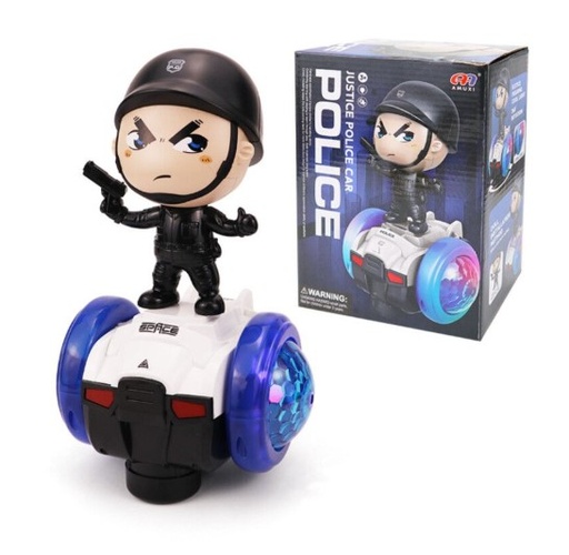 [10922] Policia Giratorio Modz-006 Gira Con Luces Y Musica