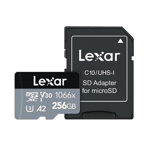 [10940] Lexar Microsd 256Gb Clase 10 Profesional V30 A2 4K Uhs-I 1066X Con Adaptador Sd 