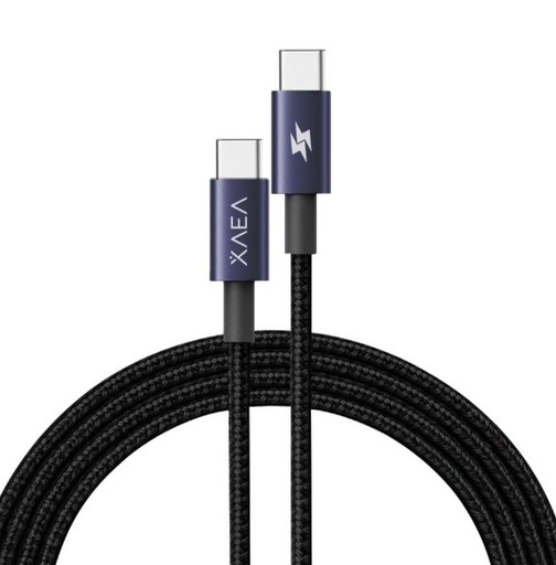 [10974] Xaea Hera Cable Tipo C A Tipo C Reforzado Mallado 1.5Mts Carga Rapida