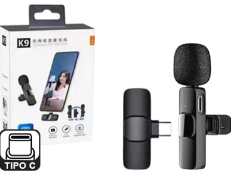 [10996] Microfono K9 Lavalier Solo Telefonos Usb Tipo C Bluetooth Entrevistas Periodiosmo Aire Libre Android 