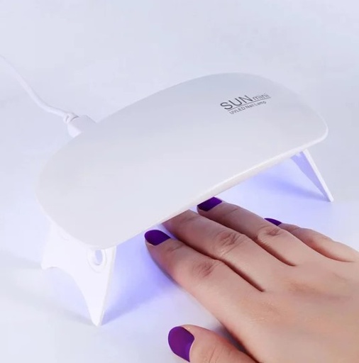 [11066] Sun Mini - Cabina Portatil Usb Para Uñas 6 Led