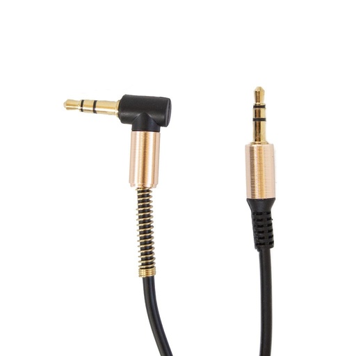 [11070] Only Cable Auxiliar 3.5 Mod69 1.8Mts Espiral Negro