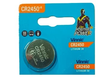 [11074] Vinnic Pila Cr2450N 3V X Unidad Dimensiones 24.5 X 5.0Mm