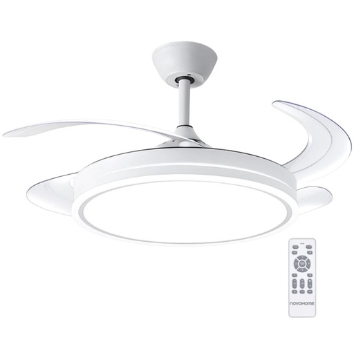 [11086] Novohome Nh-Vtr500 Ventilador De Techo Con Luz Led Aspas Retractil Y Control Remoto
