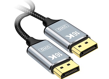 Cable Displayport M A Displayport M 1.8m 2.0 Hasta 240hz 16k Ficha Aluminio Mallado