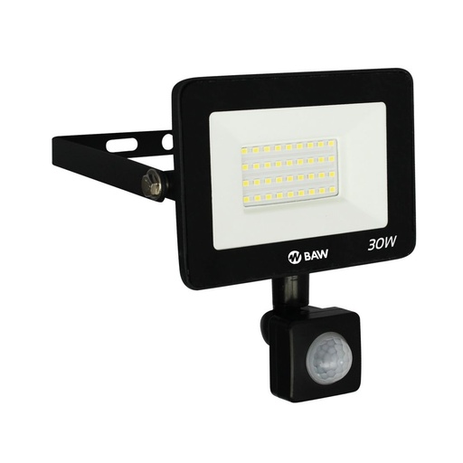 [11169] Baw Reflector Led Con Sensor De Movimiento 220V 30W Ip44 6500K Blanco Frío Rls8003-30F 2700Lumenes