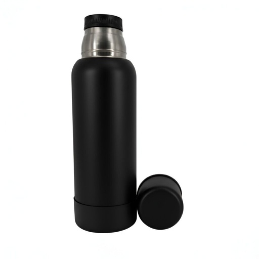 [11226] Termo Clásico 1 Litro Acero Antideslizante Color Blanco O Negro 