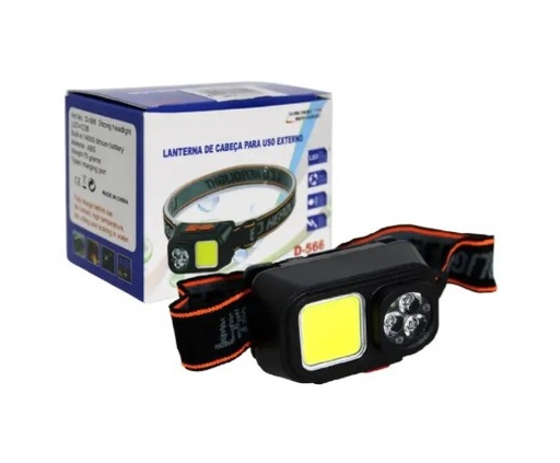 [11241] Linterna Minero Vincha 3 Led Recargable D-566