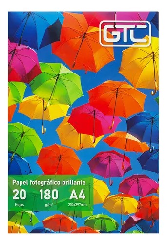 [11271] Gtc Resma Papel Fotográfico Brillante A4 180Grs 20 Hojas