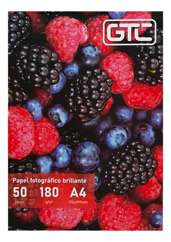 [11274] Gtc Resma Papel Fotográfico Brillante A4 180Grs 50 Hojas 