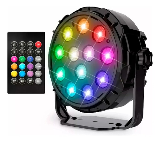 [11328] Mini Proton Luz Escenario 12 Led Rgb Dj  Efectos Multicolor Rotación 360° Om-1012
