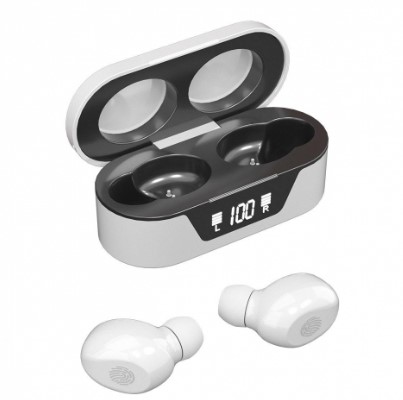 Netmak nm-biza auricular bleutooth touch con display blanco