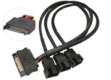 [11377] Cable De Fuente Adaptador Sata A 3 Pines X3 Cooler Tp-13894