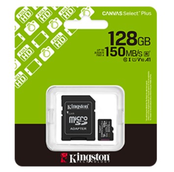 [KINMICROSD128G3] Memoria Micro Sd Kingston 128Gb Canvas Select Plus C Adapt 150Mb/S V30 (Sdcs 3 128Gb)