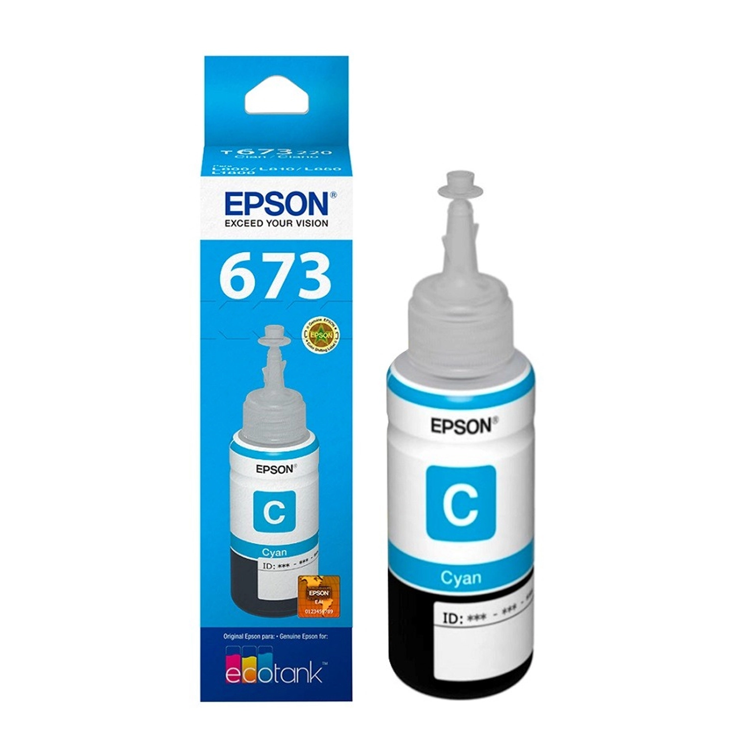 [EPST673220-AL] Botella De Tinta Epson 673 Cian