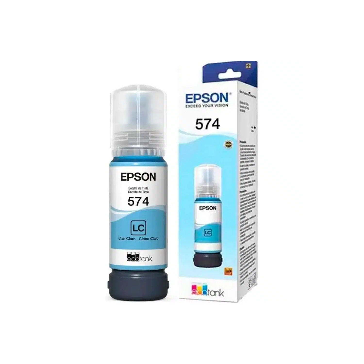 [EPST574220-AL] Botella De Tinta Epson 574 Cian
