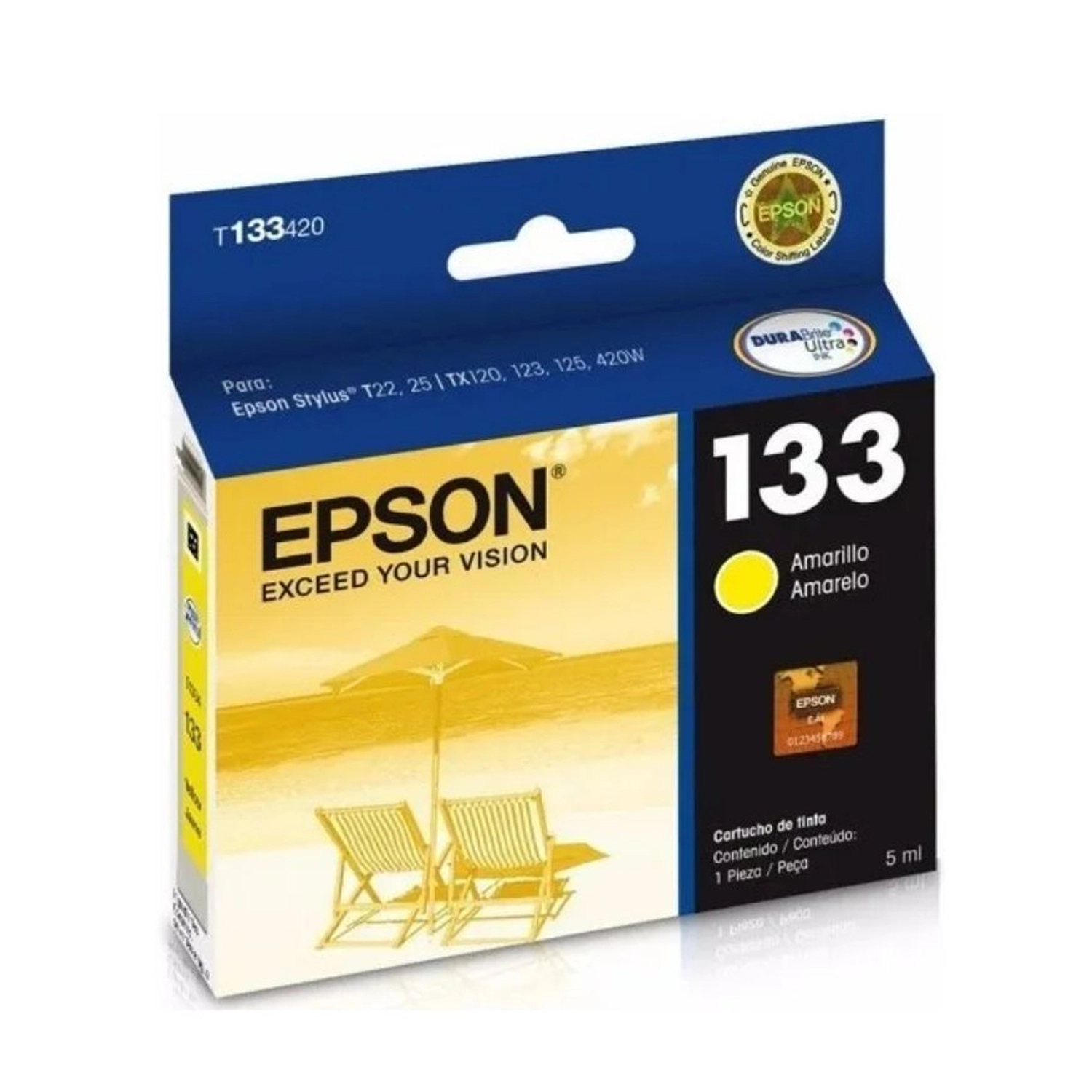 [EPST133420-AL] Cartucho De Tinta Epson  133 Amarillo