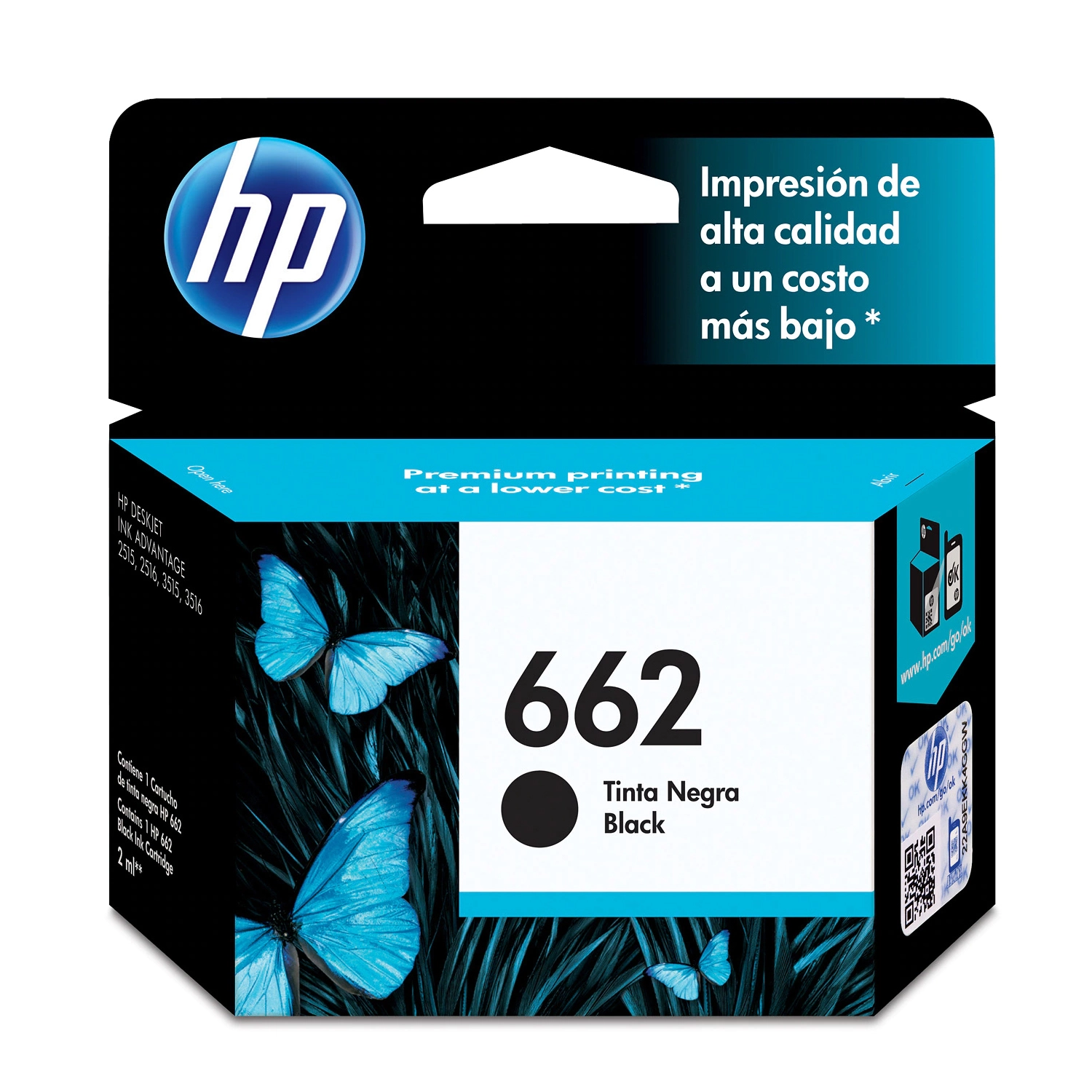 [HP-CZ103AL] Cartucho De Tinta Hp 662 Negro